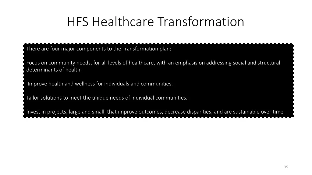 hfs healthcare transformation