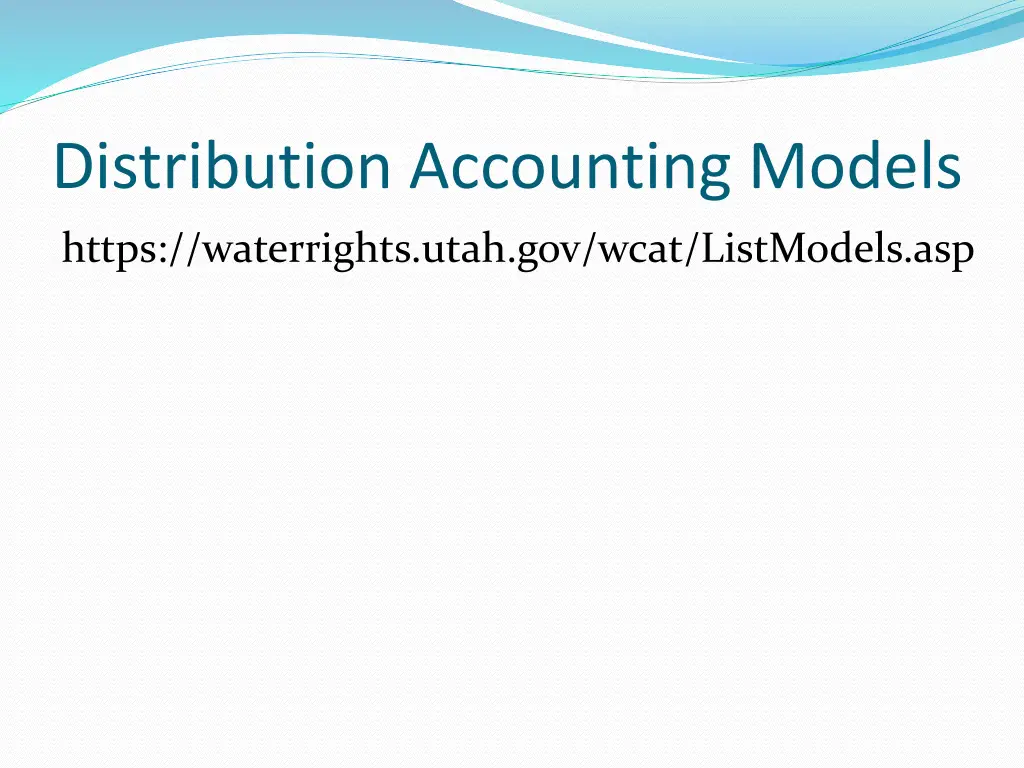 distribution accounting models