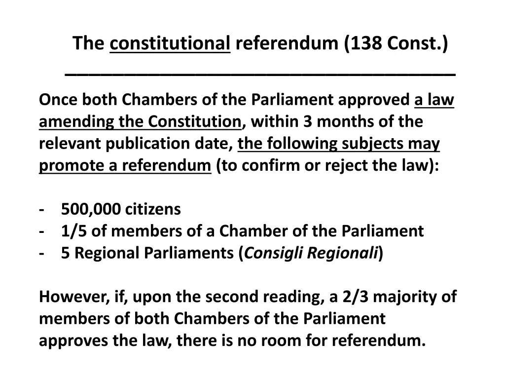 the constitutional referendum 138 const