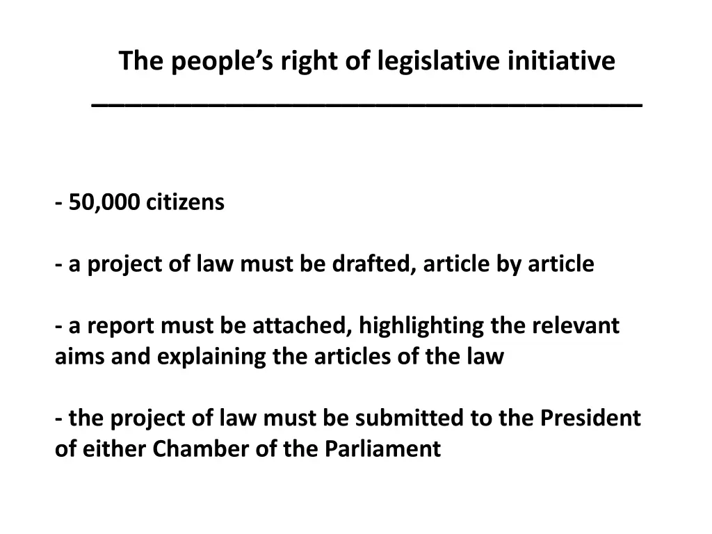 the people s right of legislative initiative
