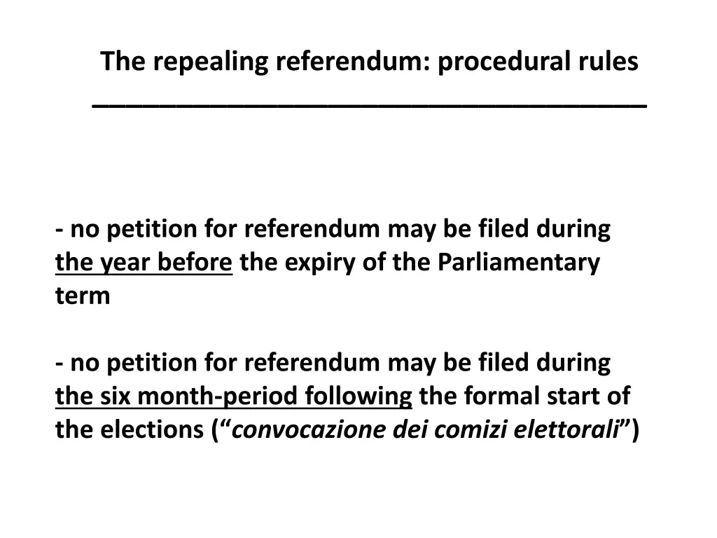 the repealing referendum procedural rules
