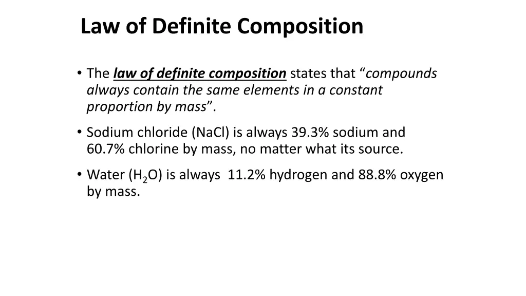 law of definite composition
