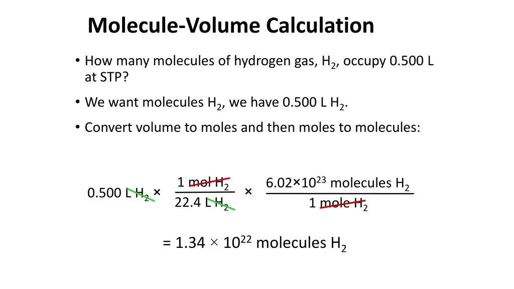 molecule volume calculation