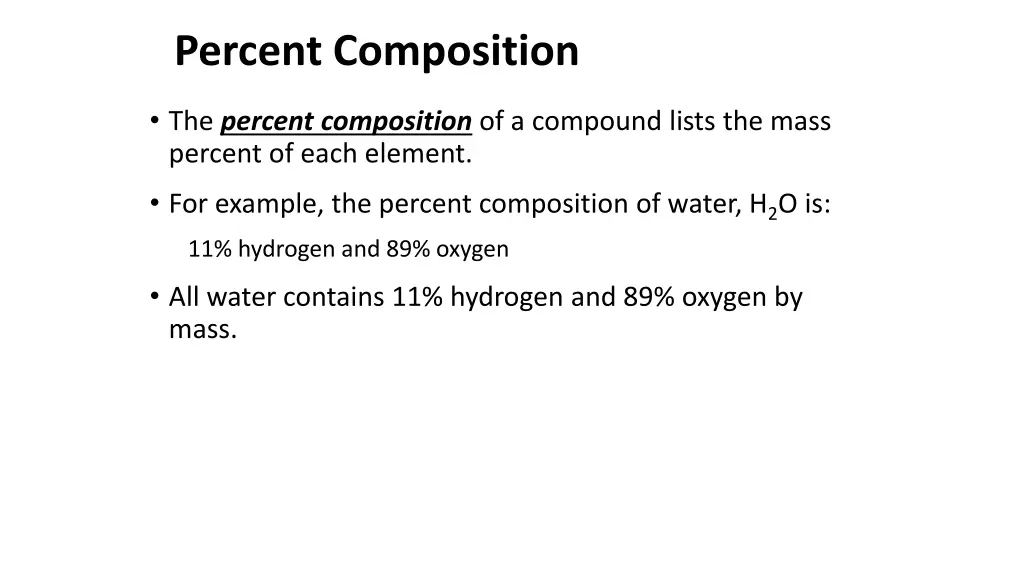 percent composition