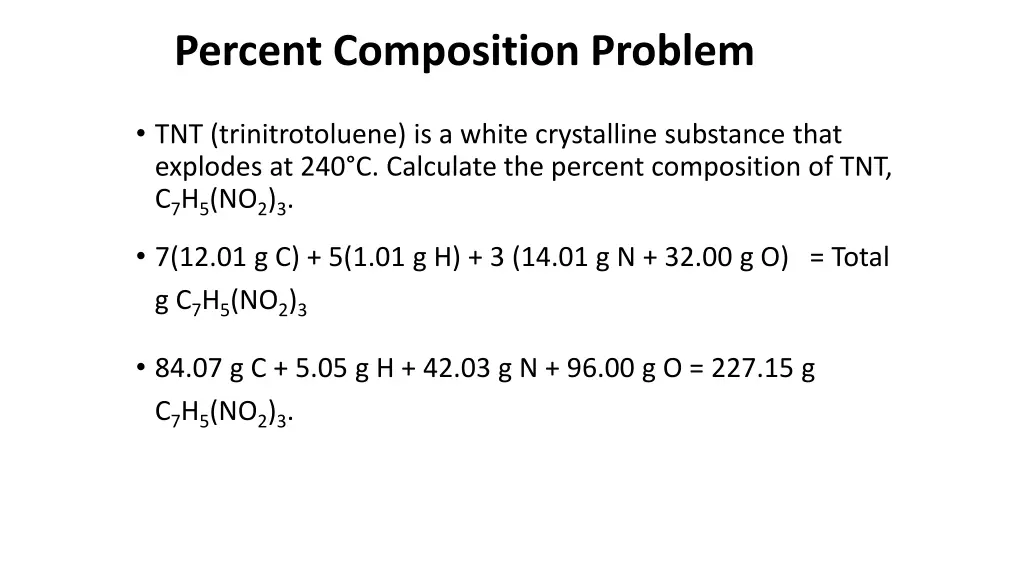 percent composition problem