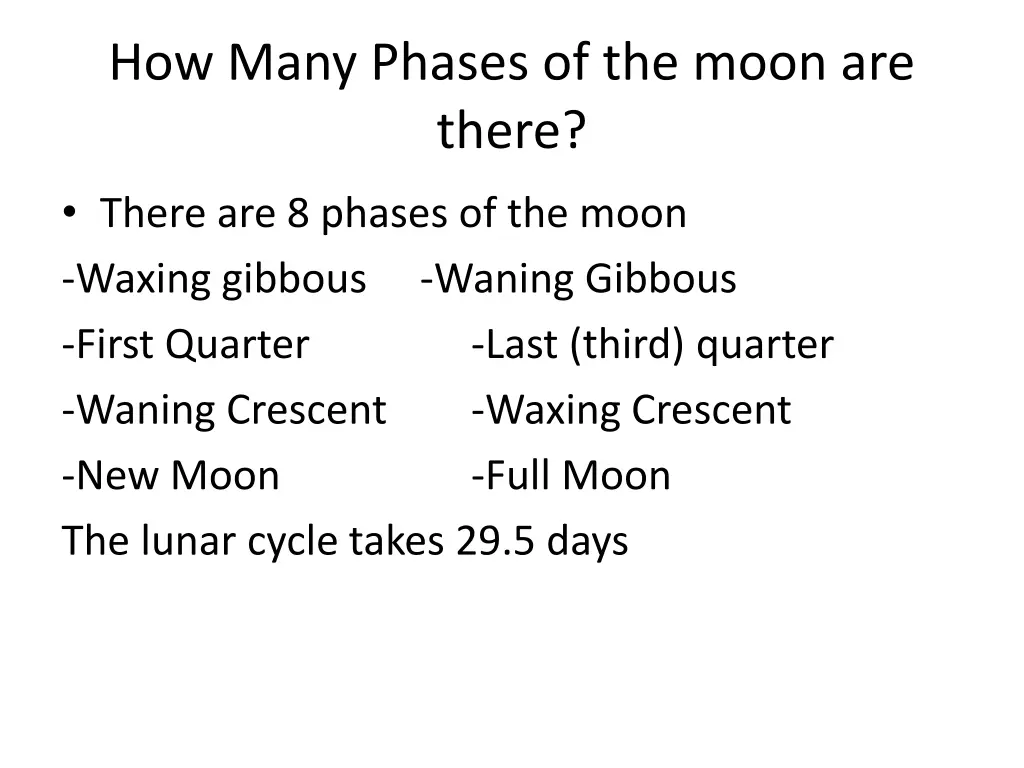how many phases of the moon are there