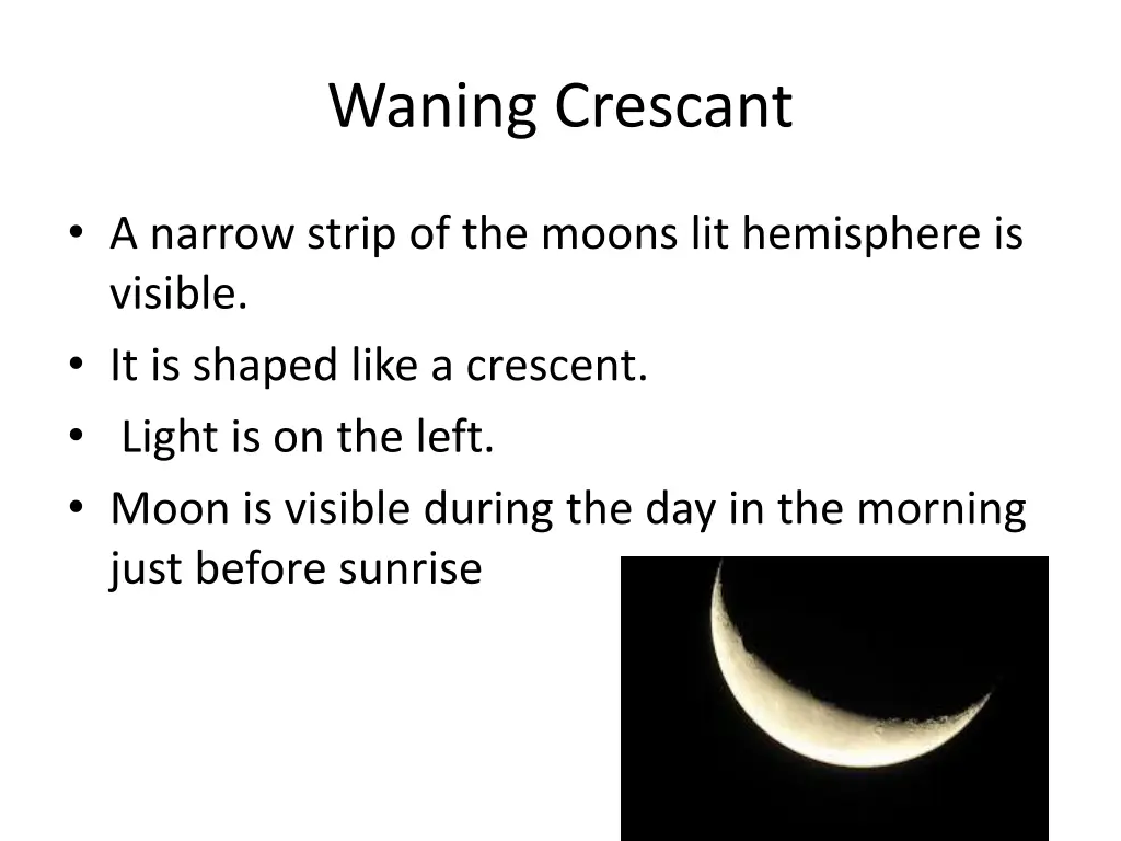 waning crescant