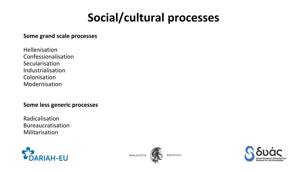 social cultural processes