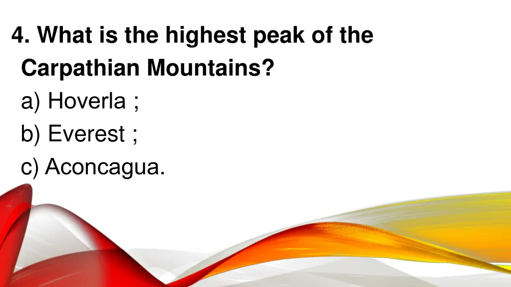 4 what is the highest peak of the carpathian