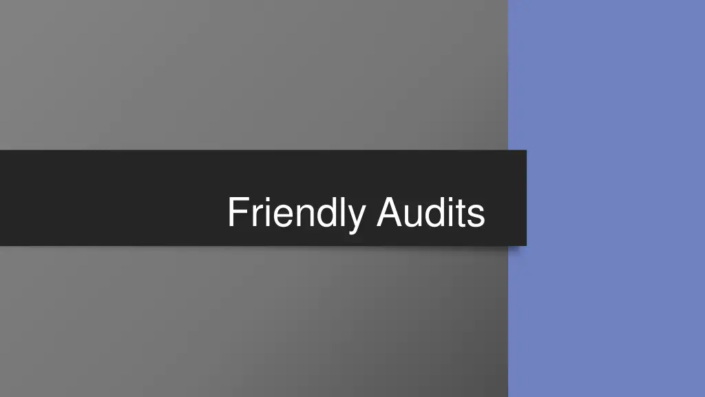 friendly audits