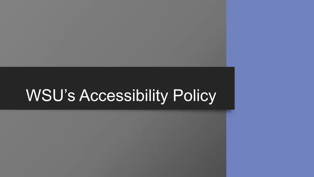 wsu s accessibility policy