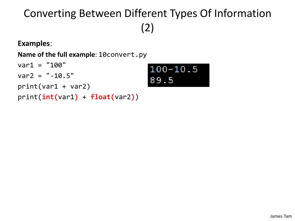 converting between different types of information 1