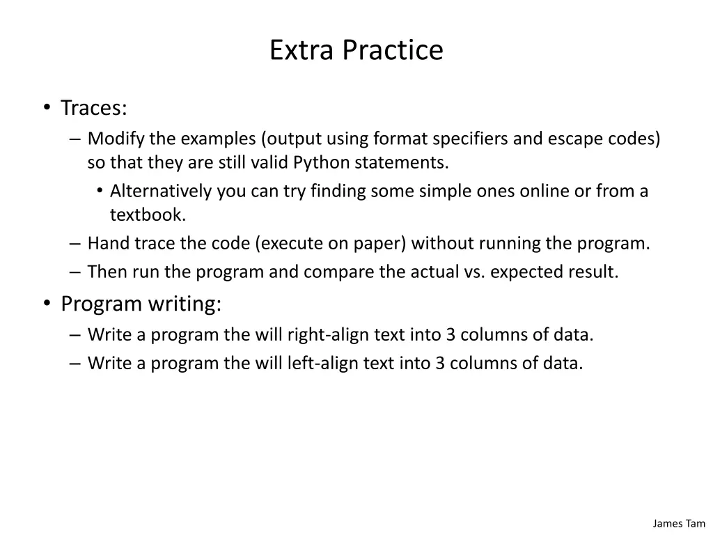 extra practice