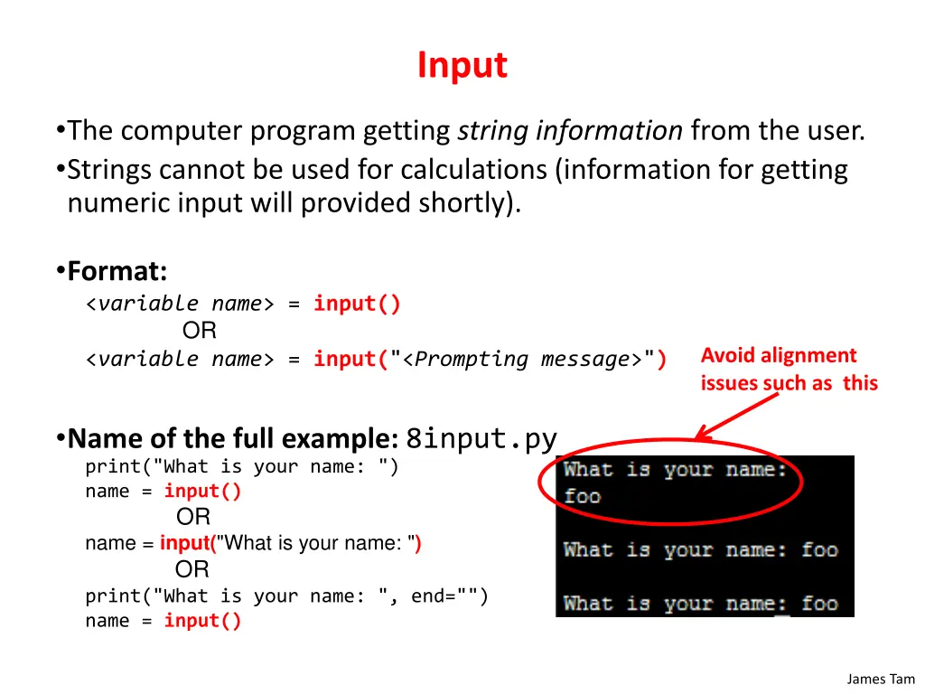 input