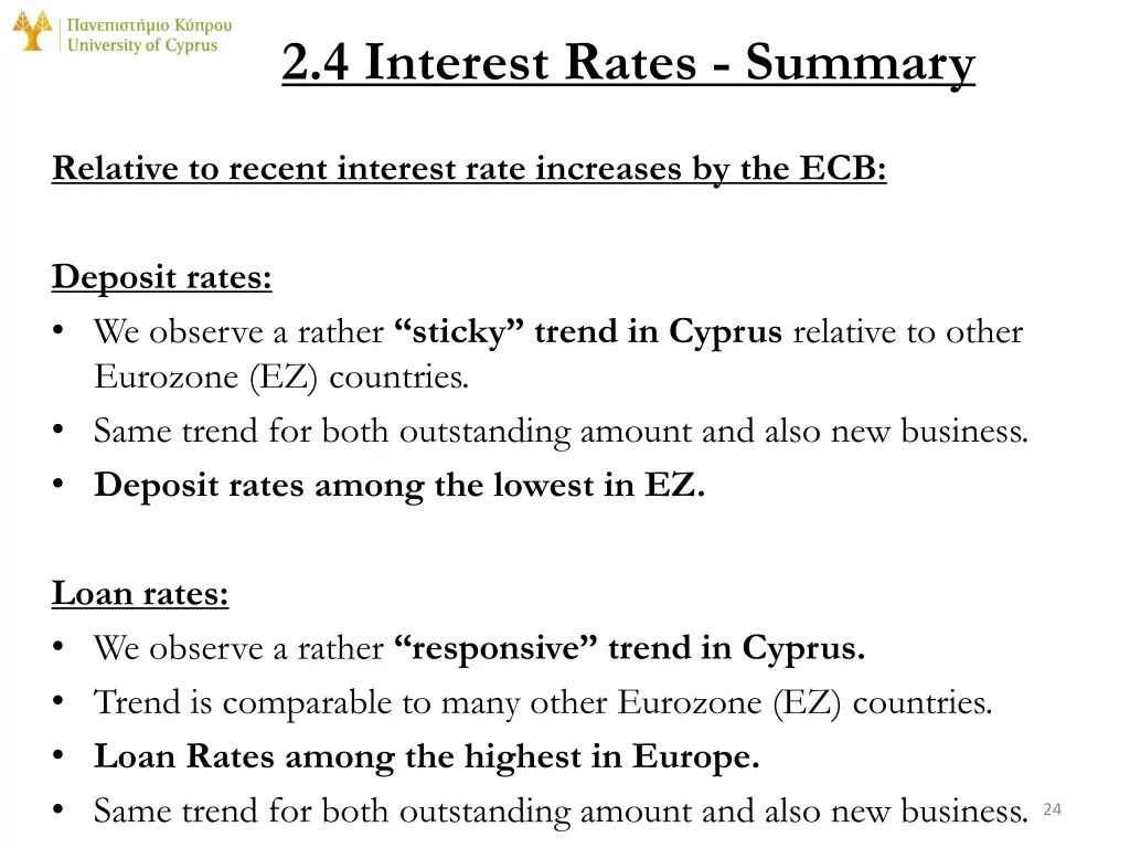 2 4 interest rates summary
