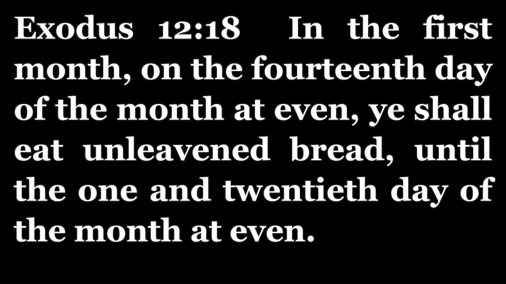 exodus 12 18 in the first month on the fourteenth