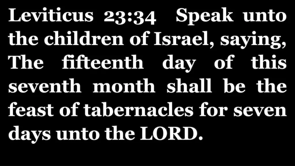 leviticus 23 34 speak unto the children of israel