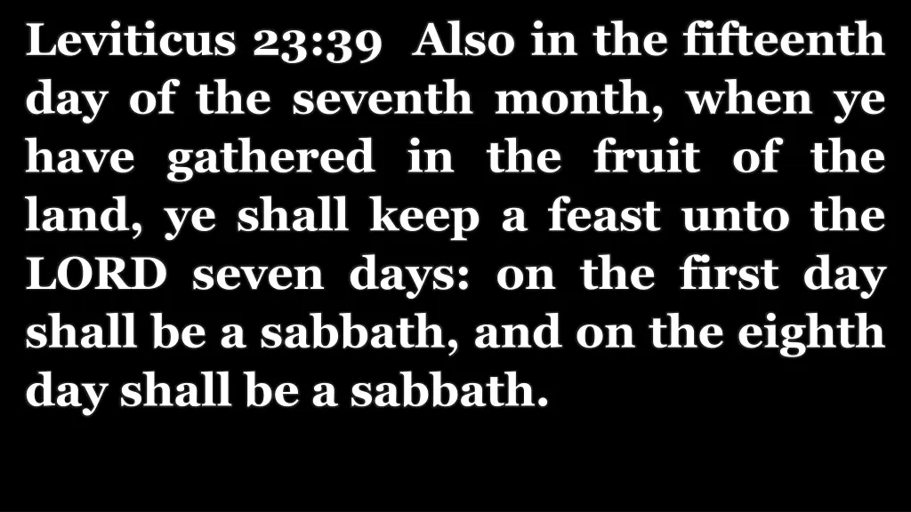 leviticus 23 39 also in the fifteenth