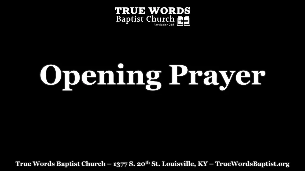 opening prayer