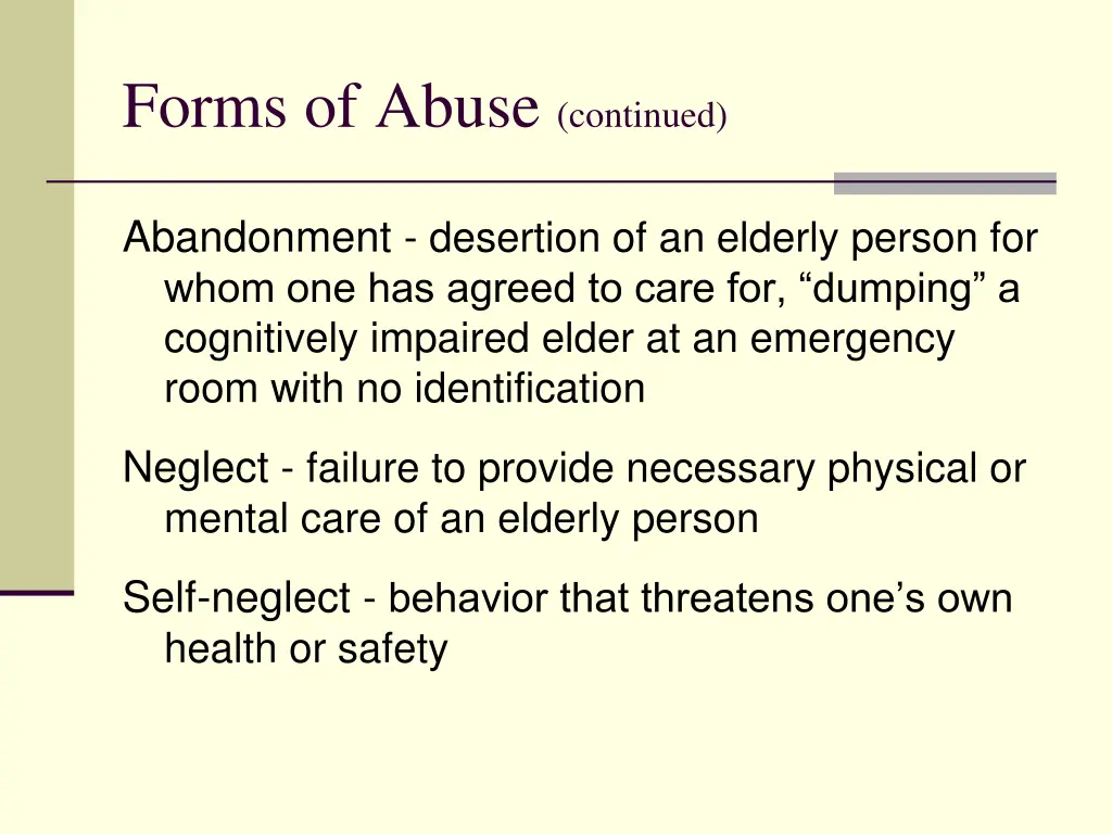 forms of abuse continued 1