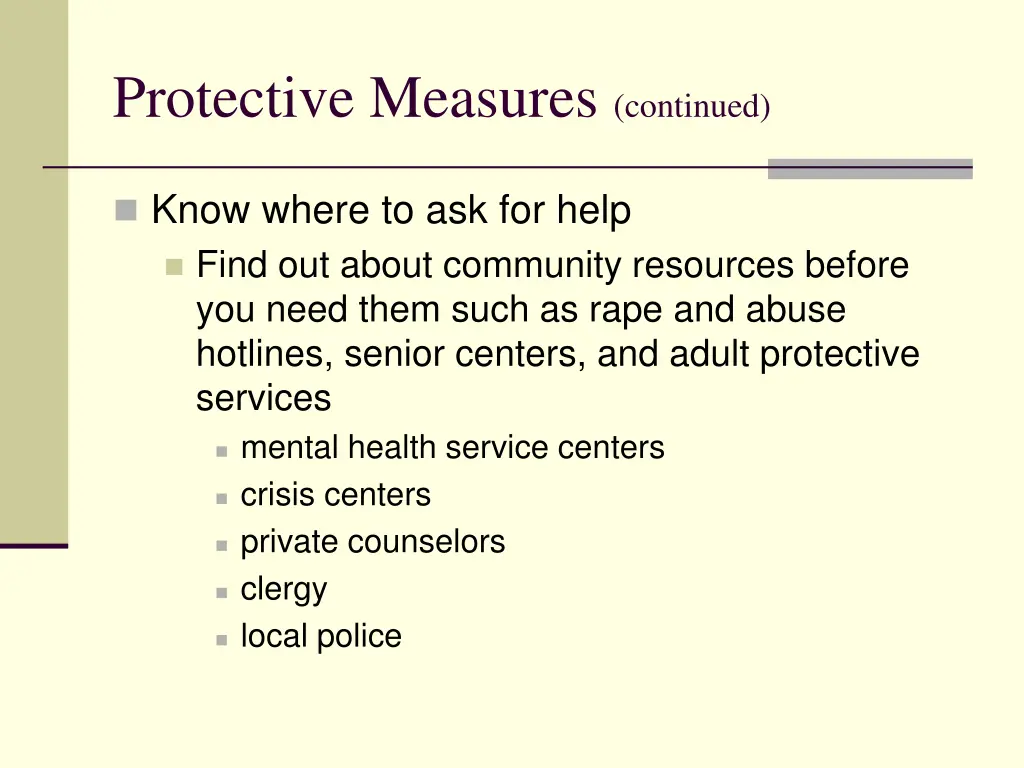 protective measures continued 2