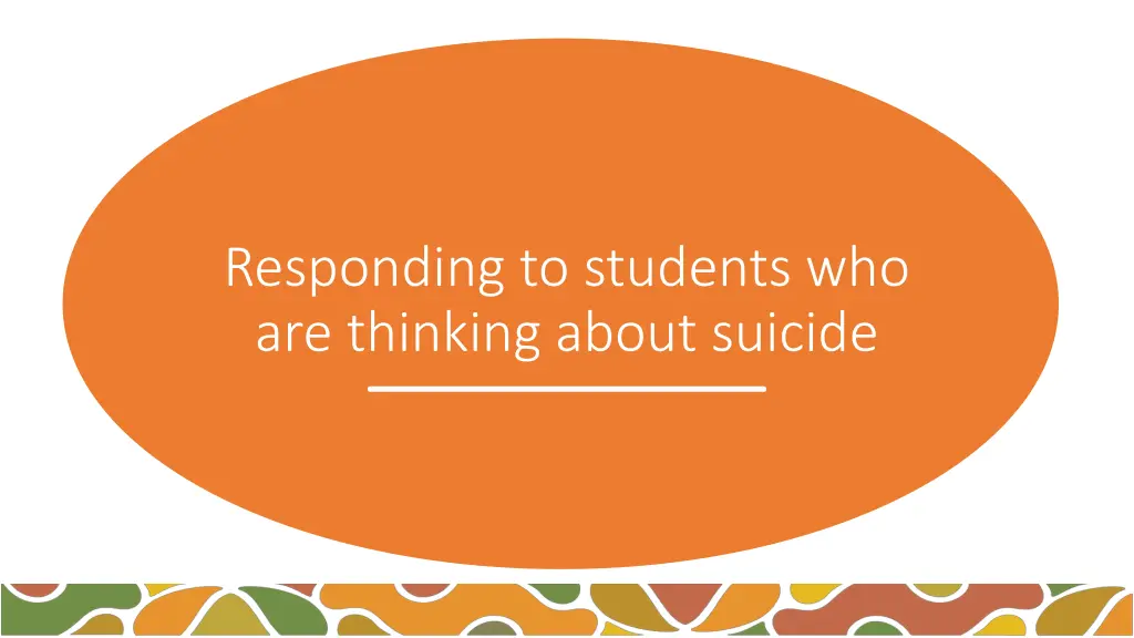 responding to students who are thinking about