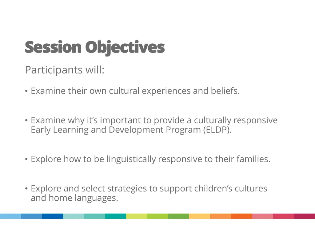 session objectives session objectives