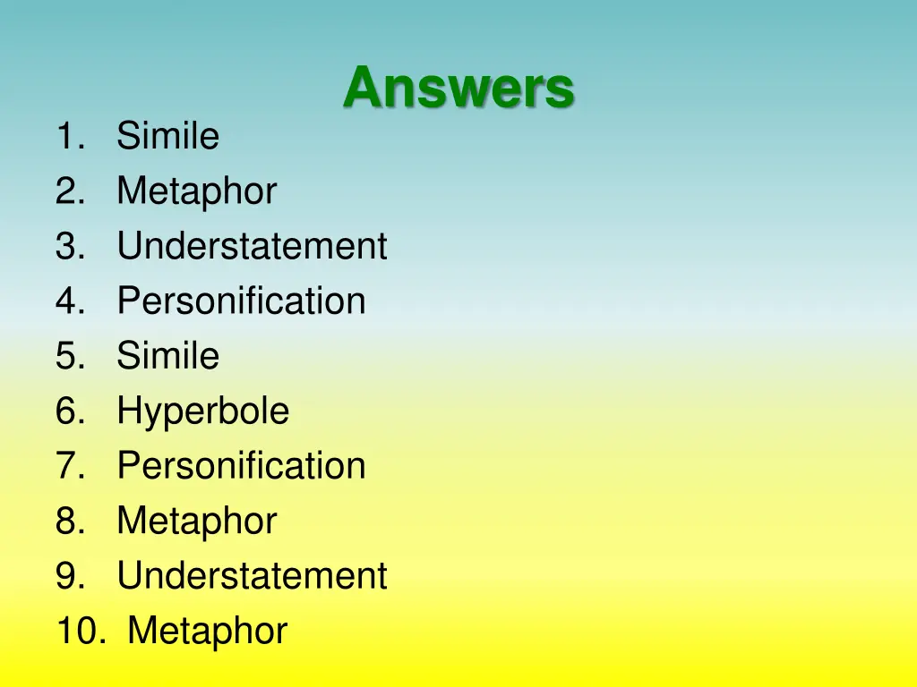 answers