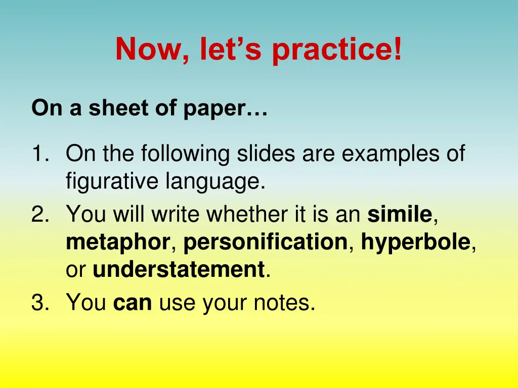 now let s practice