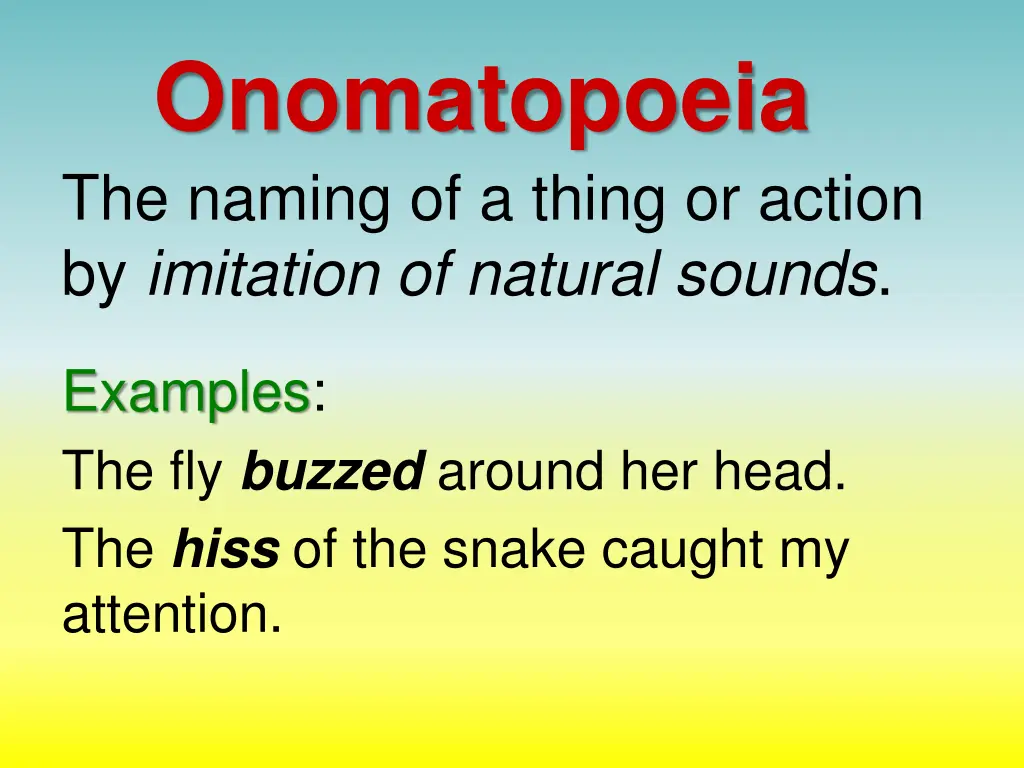 onomatopoeia the naming of a thing or action