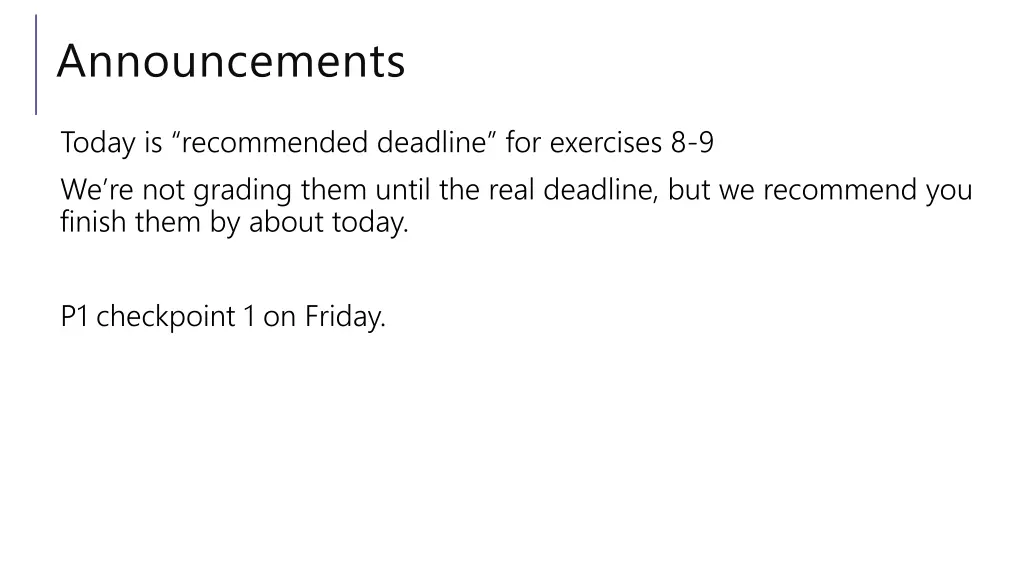 announcements