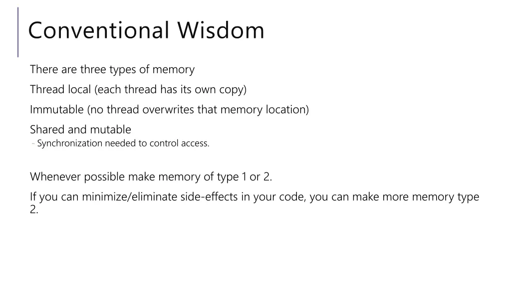 conventional wisdom 1