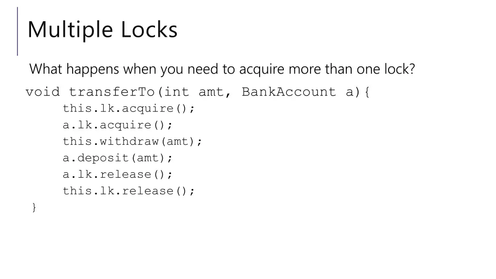 multiple locks