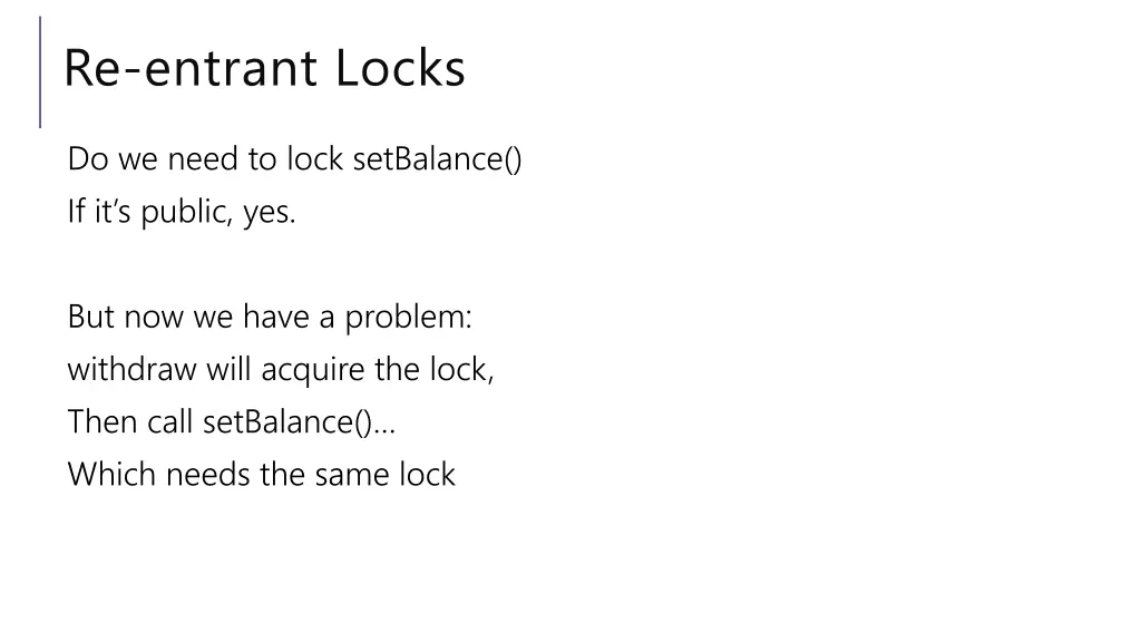 re entrant locks