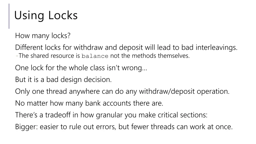 using locks 1