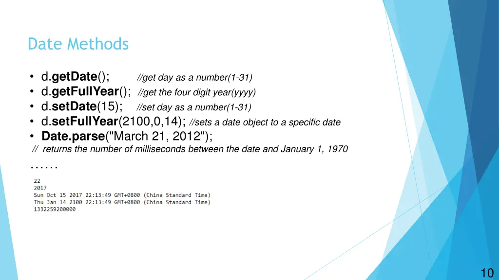 date methods