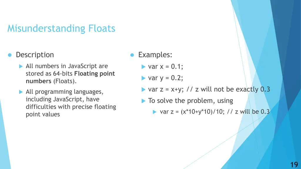 misunderstanding floats