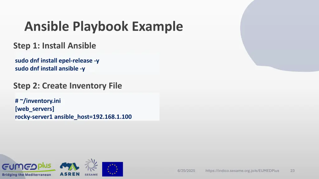 ansible playbook example