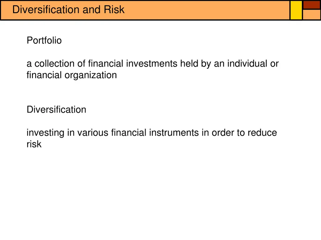 diversification and risk 2