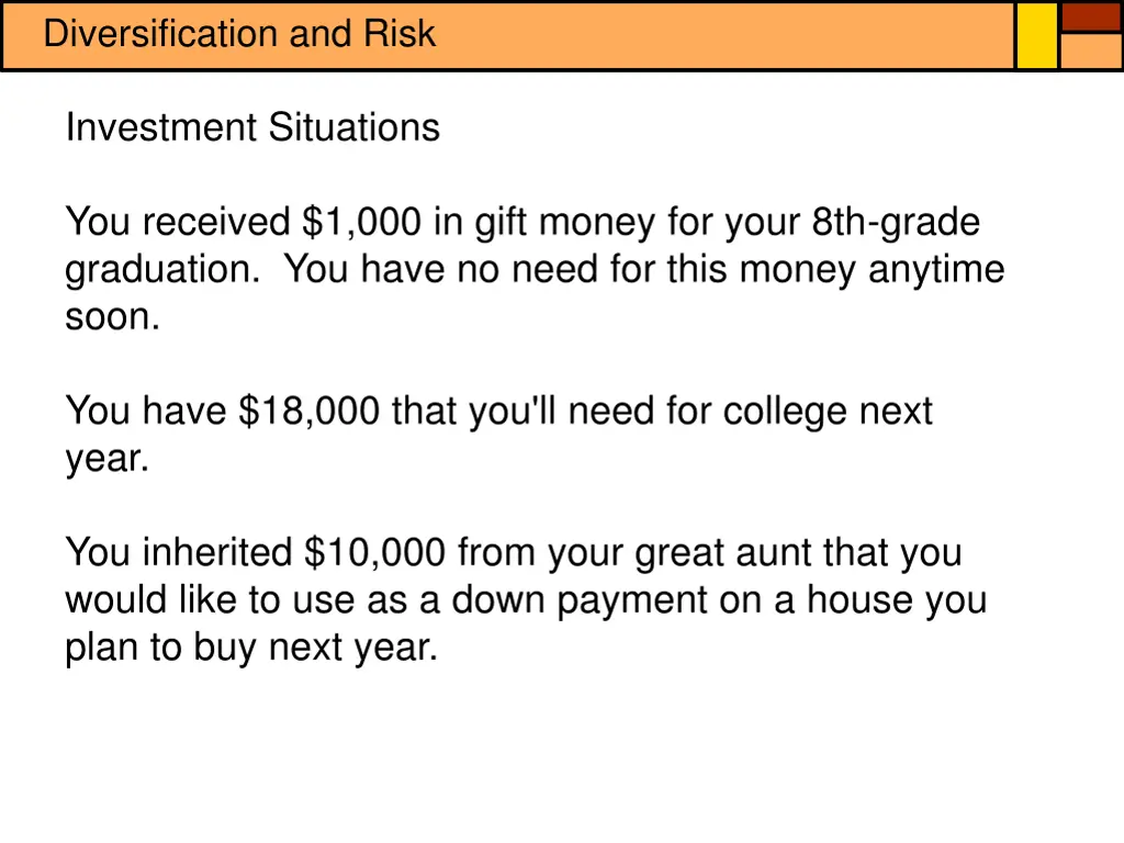 diversification and risk 8