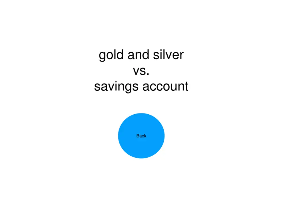 gold and silver vs savings account