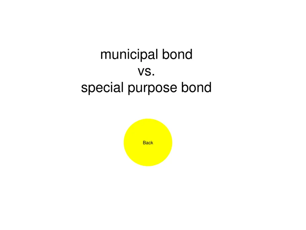 municipal bond vs special purpose bond