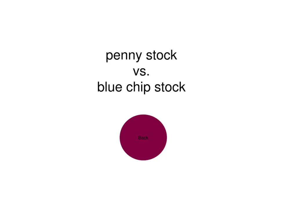 penny stock vs blue chip stock