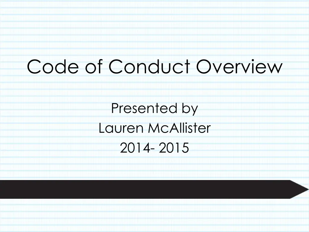 code of conduct overview