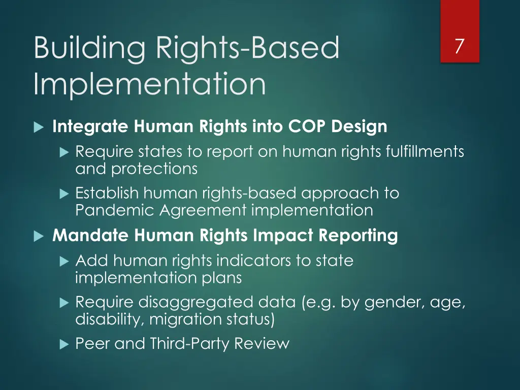 building rights based implementation
