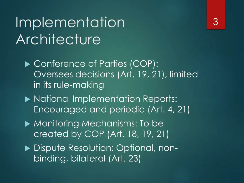 implementation architecture