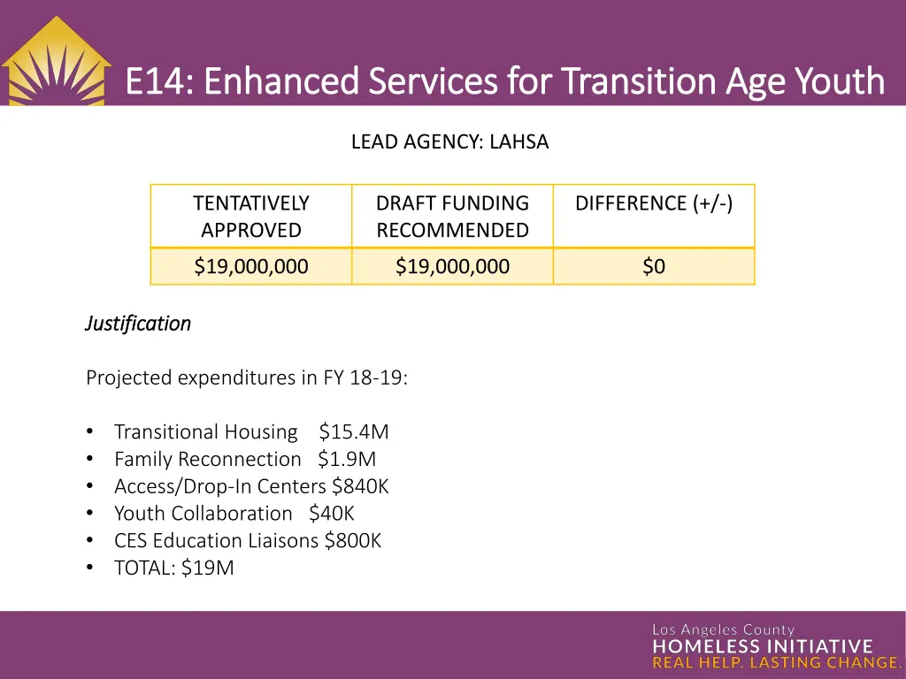 e14 enhanced services for transition age youth