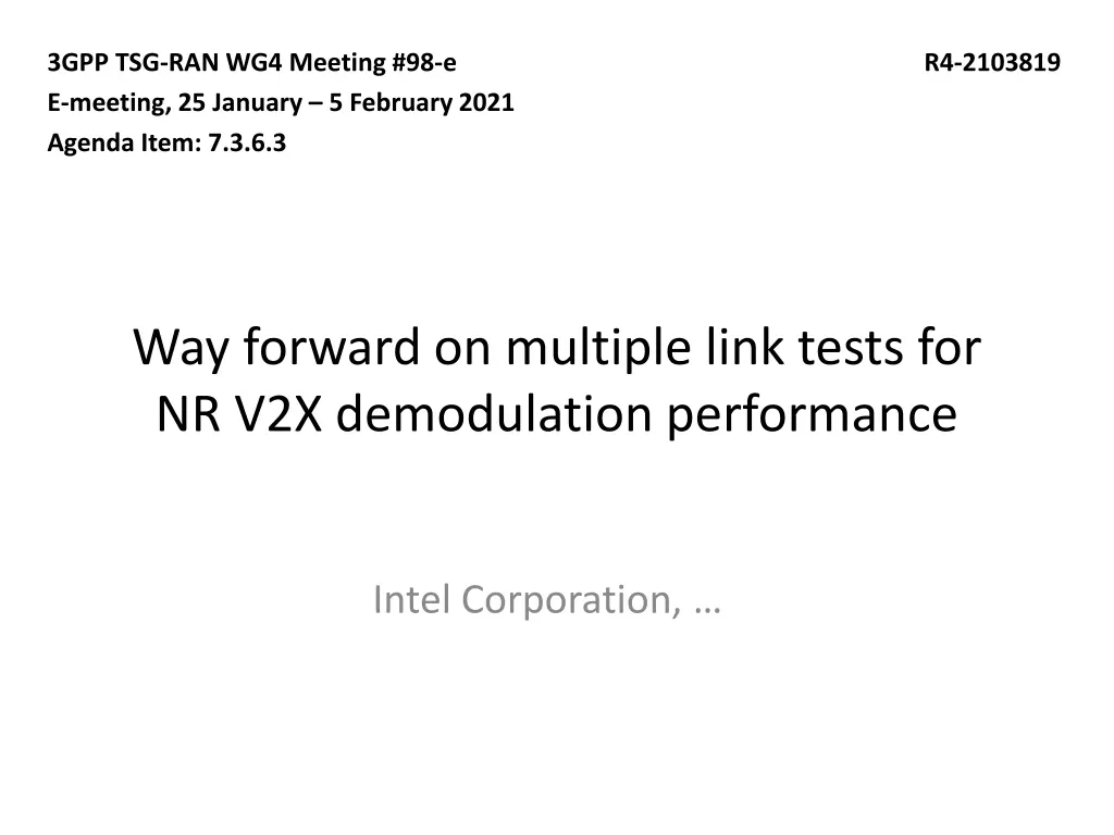 3gpp tsg ran wg4 meeting 98 e e meeting