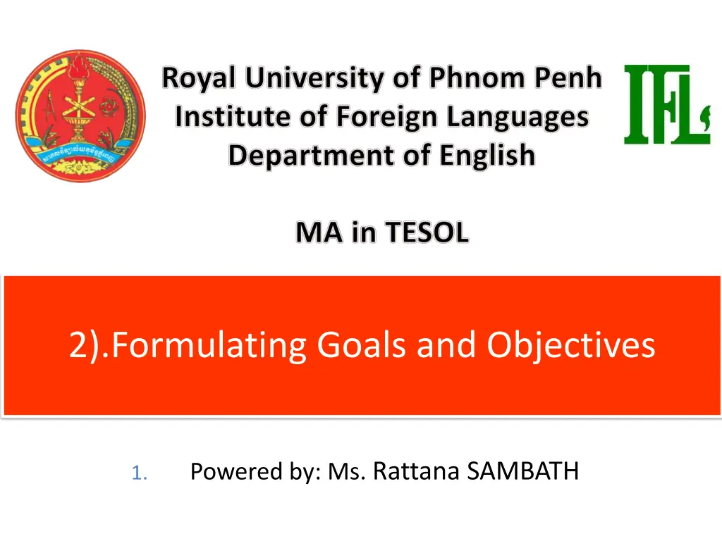 2 formulating goals and objectives