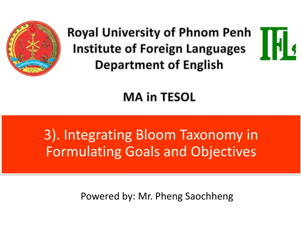 3 integrating bloom taxonomy in formulating goals